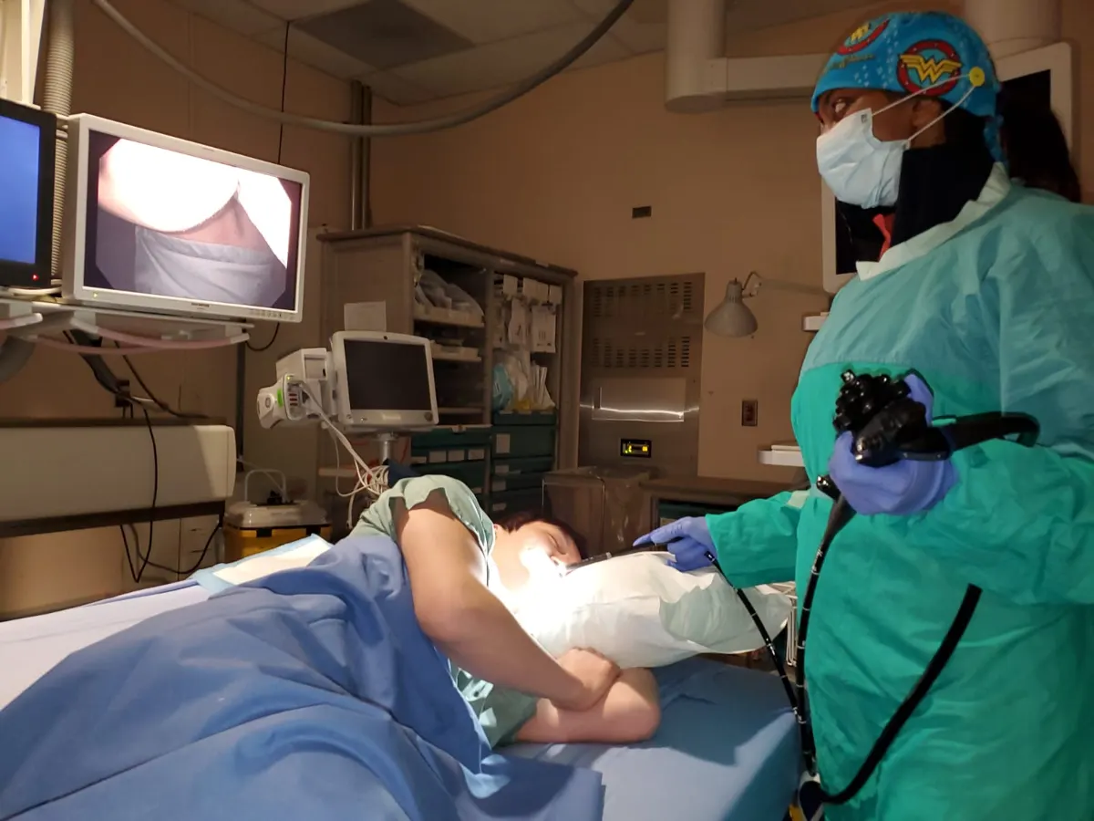 Salle d’endoscopie pour la pose d’un ballon gastrique
